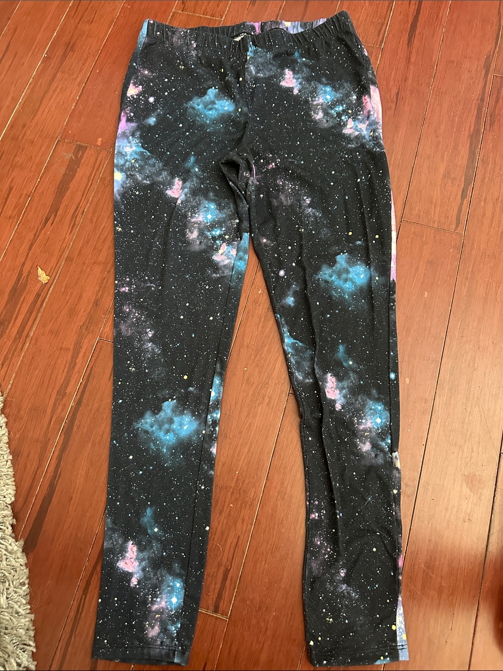 Hot Topic Blackheart Galaxy Print Leggings Cosmic Space Nebula XL EUC